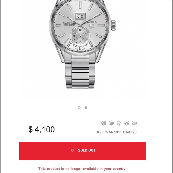 Tag Heuer Carrera Calibre 8 GMT Silver Dial - Picture 4 of 4